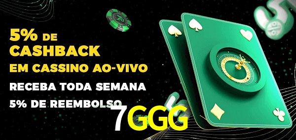 Promoções do cassino ao Vivo 7GGG